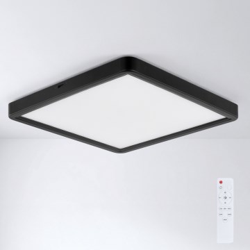 Brilagi - LED таванно осветително тяло с възможност за димиране ESTELA SQUARE LED/36W/230V 3000-6500K 31x31 cm черно + дистанционно управление