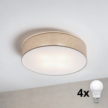 Brilagi - LED таванно осветително тяло SIRIJA 4xE27/15W/230V Ø 60 см бежово