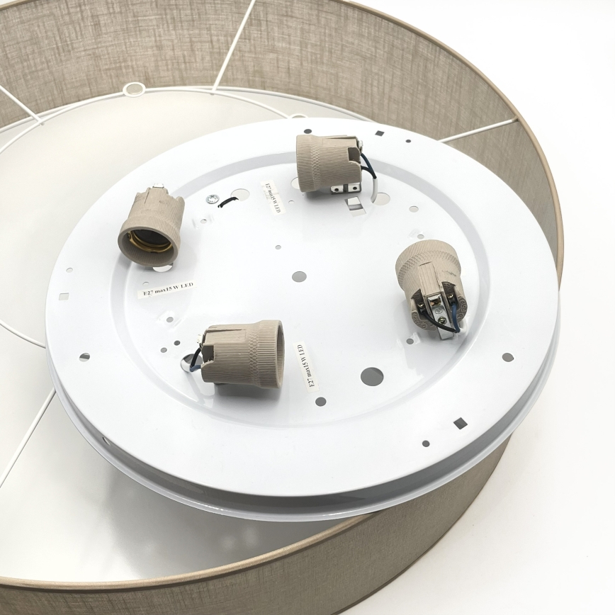Brilagi - LED таванно осветително тяло SIRIJA 4xE27/15W/230V Ø 60 см бежово