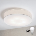 Brilagi - LED таванно осветително тяло SIRIJA 6xE27/15W/230V Ø 80 см бяло