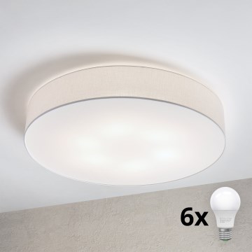 Brilagi - LED таванно осветително тяло SIRIJA 6xE27/60W/230V, диаметър 80 см, бяло