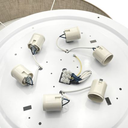 Brilagi - LED таванно осветително тяло SIRIJA 6xE27/60W/230V Ø 80 см бежово