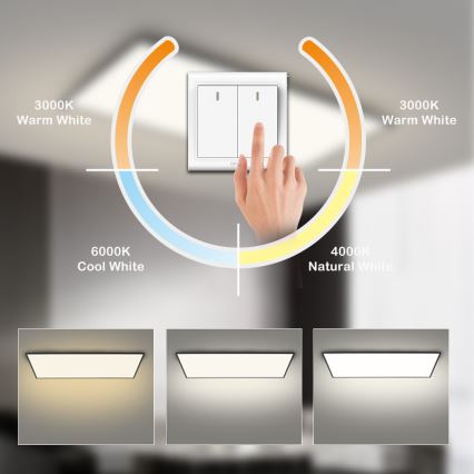 Brilagi - LED таванно осветително тяло SLIMFRAME LED/80W/230V 120x60 cm 3000/4000/6000K черно