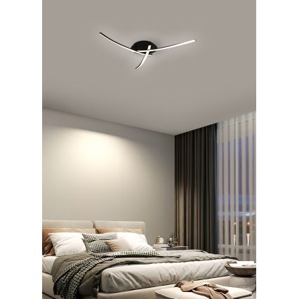 Brilagi - LED таванно осветително тяло STRIPES, LED/24W/230V, Ø 64 см, черно