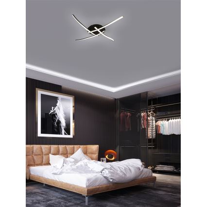 Brilagi - LED таванно осветително тяло STRIPES LED/32W/230V 60x60 см черно