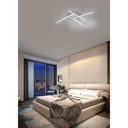 Brilagi - LED плафон STRIPES LED/32W/230V 69x69 см сребрист
