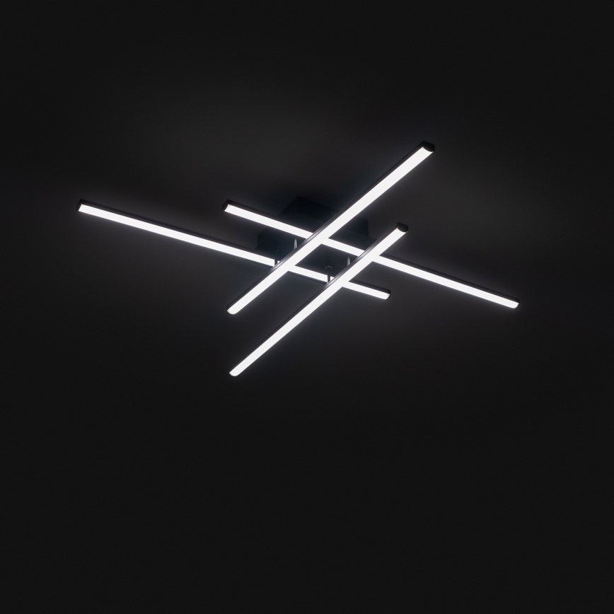 Brilagi - LED таванен плафон STRIPES LED/37W/230V 68x68 cm черен