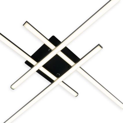 Brilagi - LED таванен плафон STRIPES LED/37W/230V 68x68 cm черен