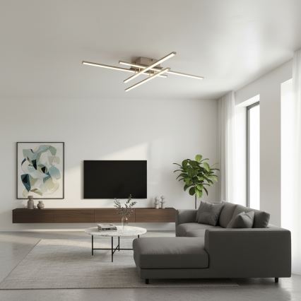 Brilagi - LED плафон STRIPES LED/37W/230V 68x68 см сребрист