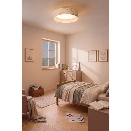 Brilagi - LED таванно осветително тяло VELVET SIMPLE LED/24W/230V 3000K Ø 45 см бяло/с флорален мотив