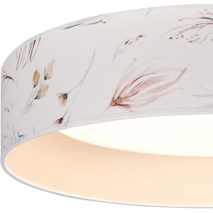 Brilagi - LED таванно осветително тяло VELVET SIMPLE LED/24W/230V 3000K Ø 45 см бяло/с флорален мотив