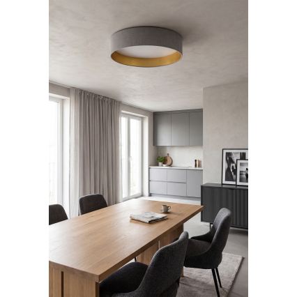 Brilagi - LED таванно осветително тяло VELVET SIMPLE LED/24W/230V 3000K Ø 45 см сив/златист