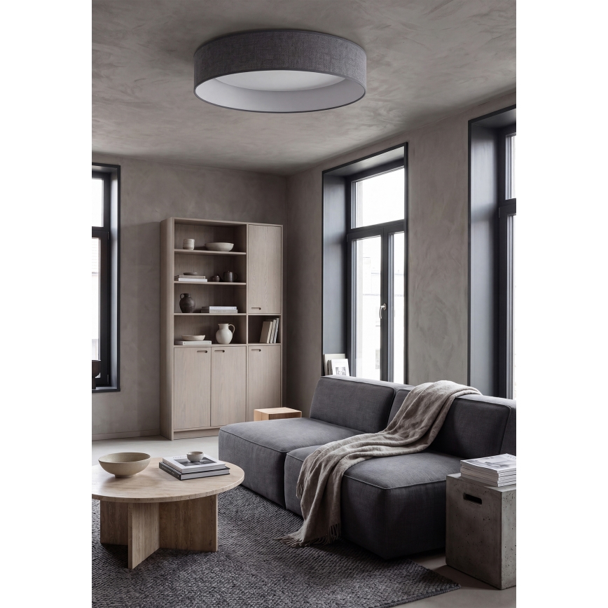 Brilagi - LED таванно осветително тяло VELVET SIMPLE LED/24W/230V 3000K Ø 45 см сиво
