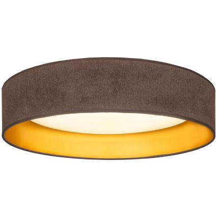 Brilagi - LED плафон VELVET SIMPLE LED/24W/230V 3000K диаметър 45 см кафяв/златист