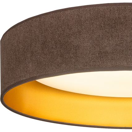 Brilagi - LED плафон VELVET SIMPLE LED/24W/230V 3000K диаметър 45 см кафяв/златист