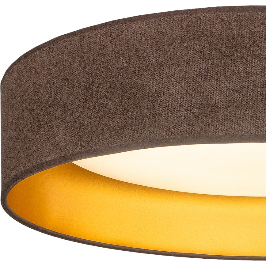 Brilagi - LED плафон VELVET SIMPLE LED/24W/230V 3000K диаметър 45 см кафяв/златист
