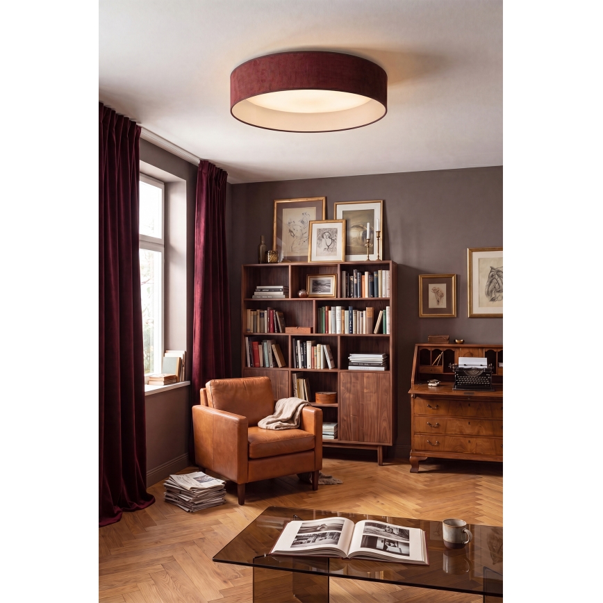 BRILAGI - LED таванно осветително тяло VELVET SIMPLE LED/36W/230V 3000K Ø 55 см бордо