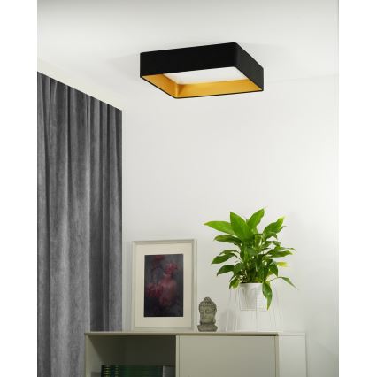 Brilagi - LED плафон VELVET SQUARE LED/24W/230V 43x43 см черен