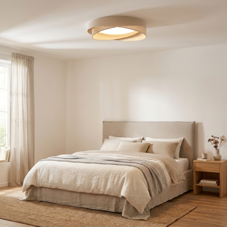 BRILAGI - LED таванно осветително тяло VELVET TWIST LED/24W/230V 4000K Ø 55 cm кремаво/бежово