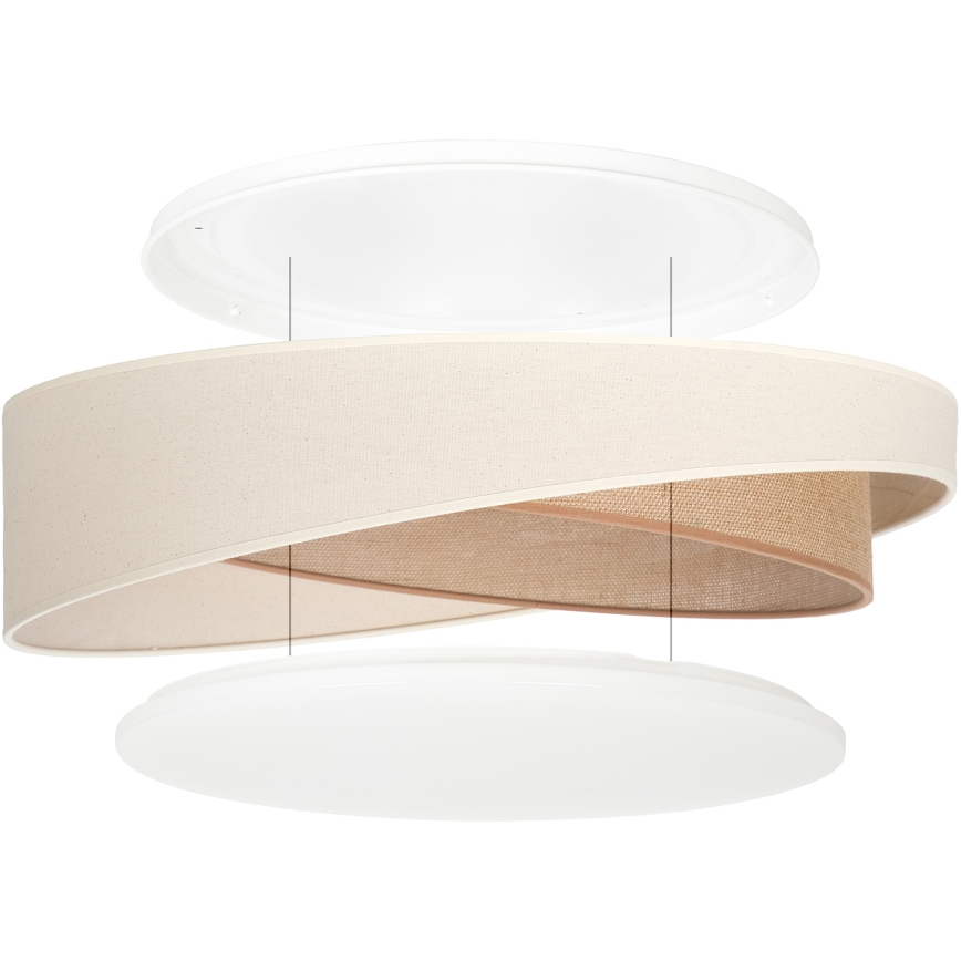 BRILAGI - LED таванно осветително тяло VELVET TWIST LED/24W/230V 4000K Ø 55 cm кремаво/бежово