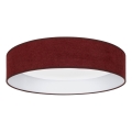 Brilagi - LED таванно осветително тяло VELVET VARI LED/24W/230V 3000/4000/6500K Ø 45 см винено червено
