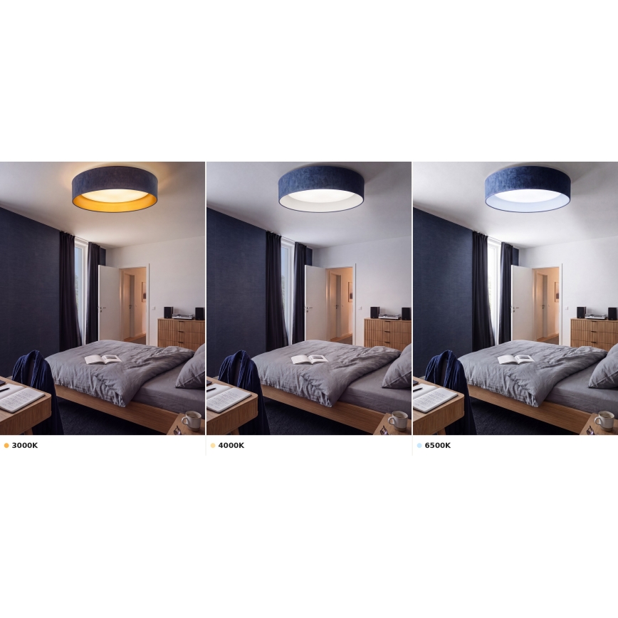 BRILAGI - LED плафон VELVET VARI LED/24W/230V 3000/4000/6500K диаметър 45 cm син