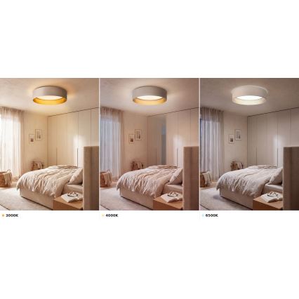 Brilagi - LED таванен плафон VELVET VARI LED/24W/230V 3000/4000/6500K Ø 45 см кремав/златист