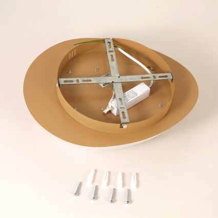 Brilagi - LED таванно осветително тяло VISBY WOOD LED/18W/230V Ø 38 см кафяво