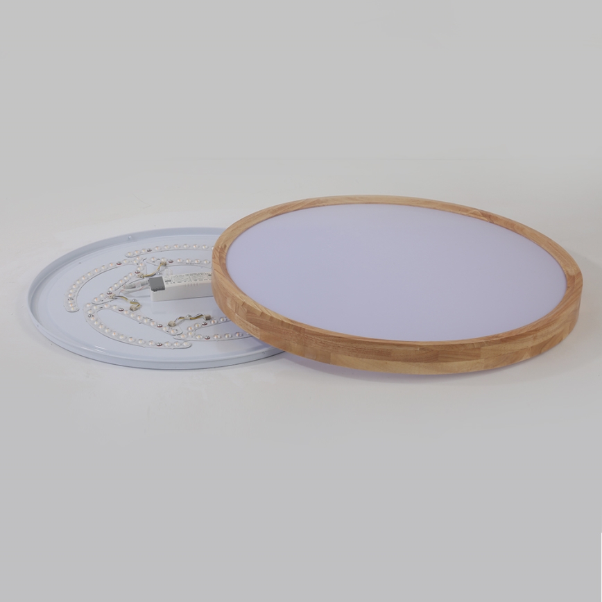 Brilagi - LED таванно осветително тяло WOODROUND LED/40W/230V 3000/4000/6000K Ø 60 см дървено CRI 90