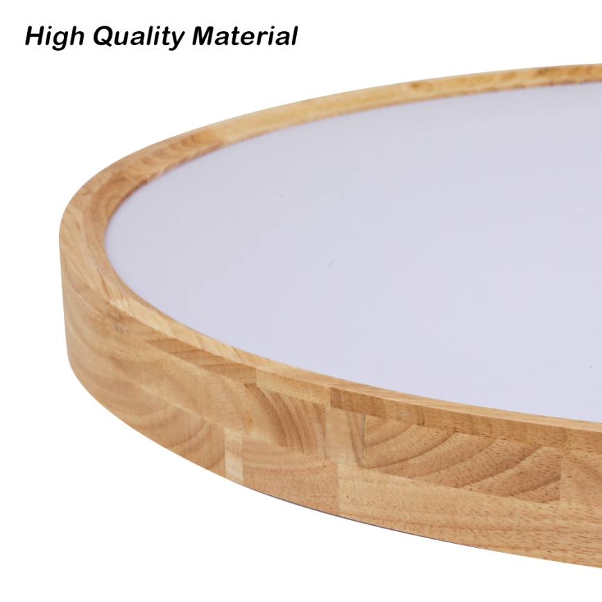 Brilagi - LED таванно осветително тяло WOODROUND LED/70W/230V 3000/4000/6000K Ø 80 см дърво CRI 90