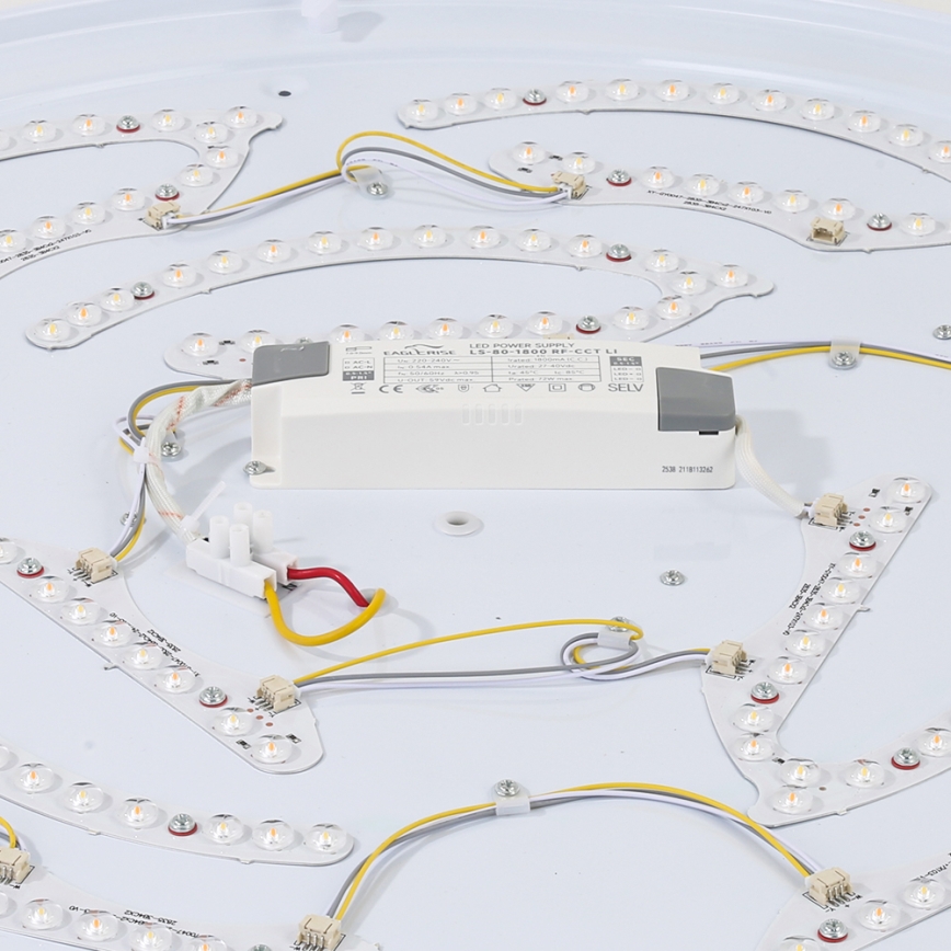 Brilagi - LED таванно осветително тяло WOODROUND LED/70W/230V 3000/4000/6000K Ø 80 см дърво CRI 90