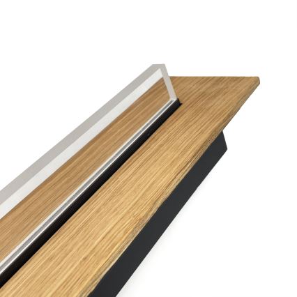 Brilagi - LED таванно осветително тяло WOODY FLAT LED/25W/230V 118 cm дъб/черно