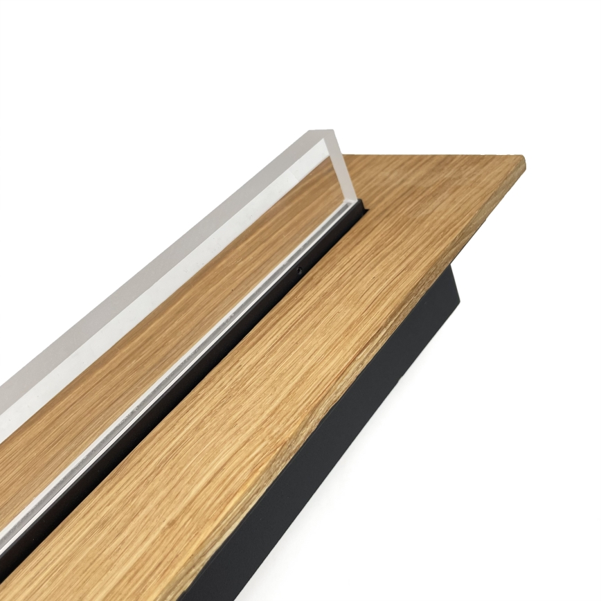 Brilagi - LED таванно осветително тяло WOODY FLAT LED/25W/230V 118 cm дъб/черно
