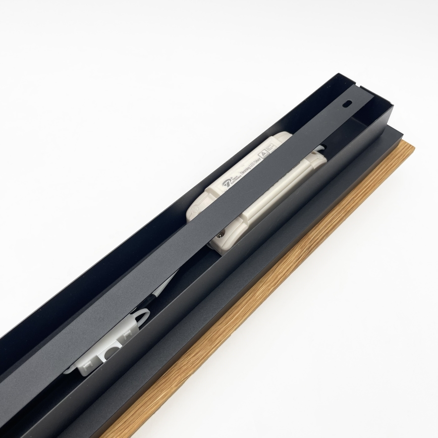 Brilagi - LED таванно осветително тяло WOODY FLAT LED/25W/230V 118 cm дъб/черно
