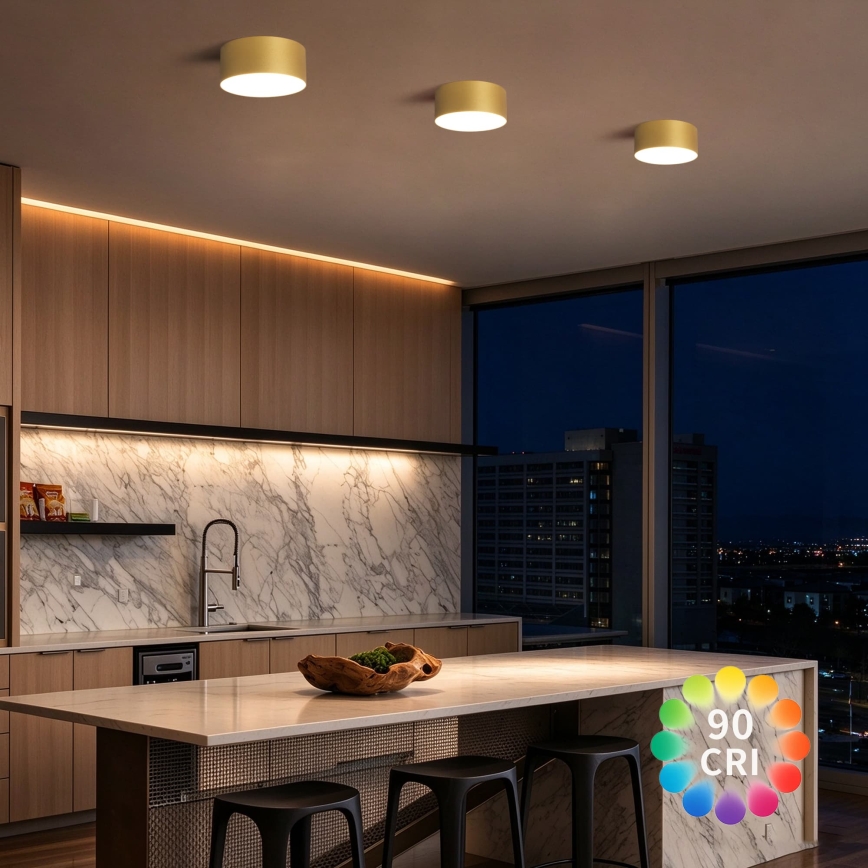 BRILAGI - LED таванно осветително тяло за баня FORIS LED/20W/230V Ø 15 см златисто IP44