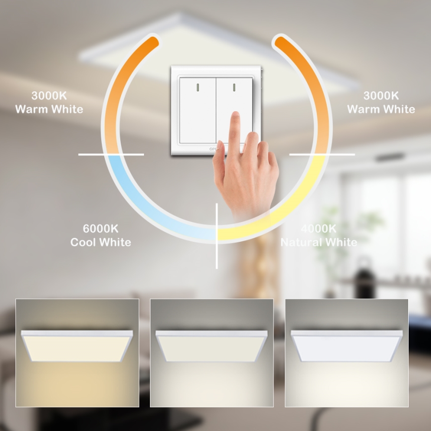 Brilagi - LED таванно осветително тяло за баня FRAME LED/96W/230V 120x60 cm 3000/4000/6000K IP44 бяло