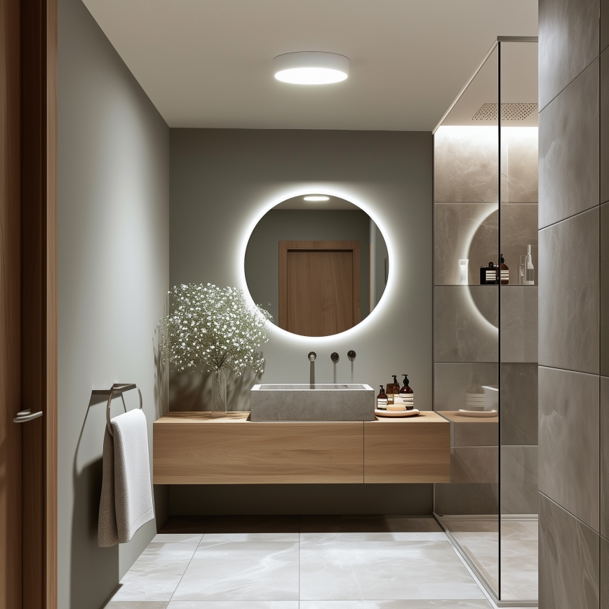 Brilagi - LED таванно осветително тяло за баня POOL LED/24W/230V 3000/4000/5500K Ø 30 см IP54 бяло