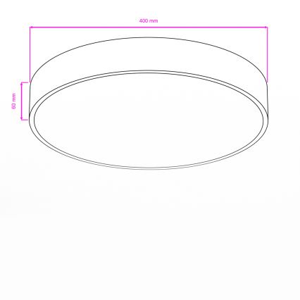 Brilagi - LED таванно осветително тяло за баня POOL LED/36W/230V 3000/4000/5500K Ø 40 см IP54 бронзов