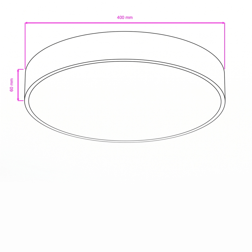 Brilagi - LED таванно осветително тяло за баня POOL LED/36W/230V 3000/4000/5500K pr. 40 cm IP54 черно