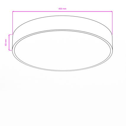 Brilagi - LED плафон за баня POOL LED/36W/230V 3000/4000/5500K Ø 40 см IP54 матов хром
