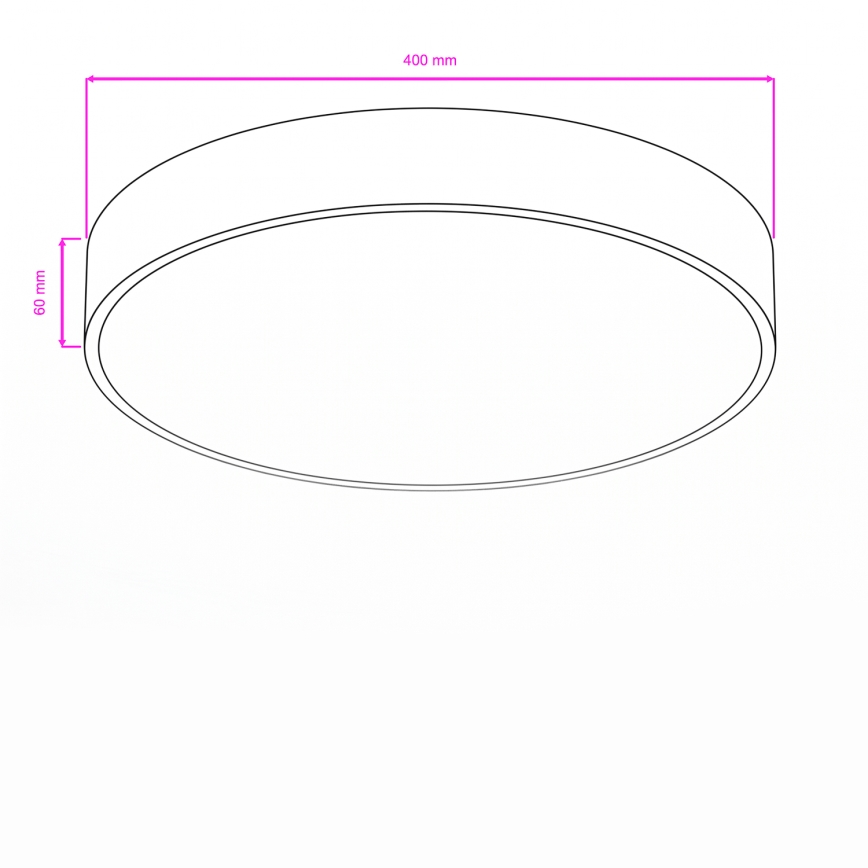 Brilagi - LED плафон за баня POOL LED/36W/230V 3000/4000/5500K Ø 40 см IP54 матов хром