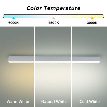Brilagi - LED таванно осветително тяло за баня SLEEKLINE LED/40W/230V 3000/4500/6000K сребристо IP44
