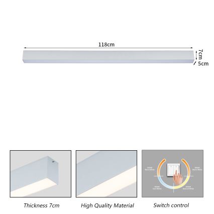 Brilagi - LED таванно осветително тяло за баня SLEEKLINE LED/40W/230V 3000/4500/6000K сребристо IP44