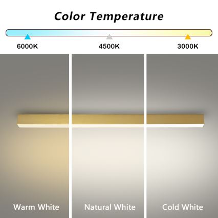 Brilagi - LED таванно осветително тяло за баня SLEEKLINE LED/40W/230V 3000/4500/6000K златисто IP44