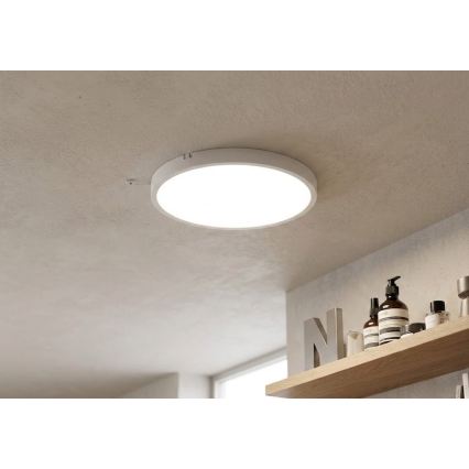 BRILAGI - LED осветително тяло за баня със сензор ZENNA LED/18W/230V Ø 29,5 cm IP44 бяло + дистанционно управление