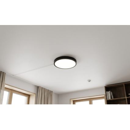 BRILAGI - LED таванно осветително тяло за баня със сензор ZENNA LED/18W/230V Ø 29,5 см IP44 черно + дистанционно управление