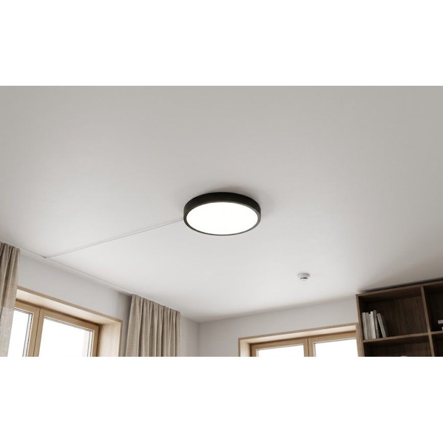 BRILAGI - LED таванно осветително тяло за баня със сензор ZENNA LED/18W/230V Ø 29,5 см IP44 черно + дистанционно управление
