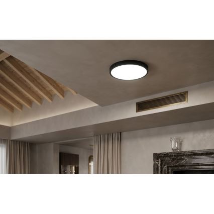 BRILAGI - LED таванно осветително тяло за баня със сензор ZENNA LED/18W/230V Ø 29,5 см IP44 черно + дистанционно управление