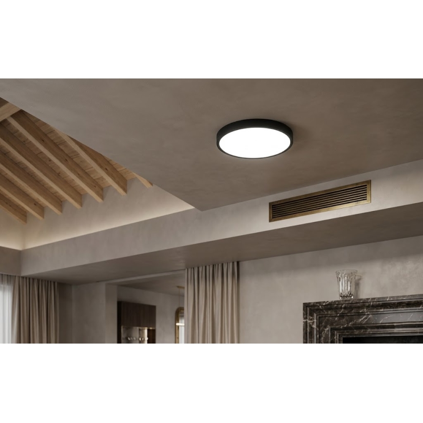 BRILAGI - LED таванно осветително тяло за баня със сензор ZENNA LED/18W/230V Ø 29,5 см IP44 черно + дистанционно управление