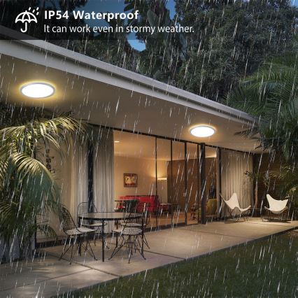 Brilagi - LED таванно осветително тяло за баня ULTRA SLIM LED/12W/230V Ø 22,5 cm сребристо IP54